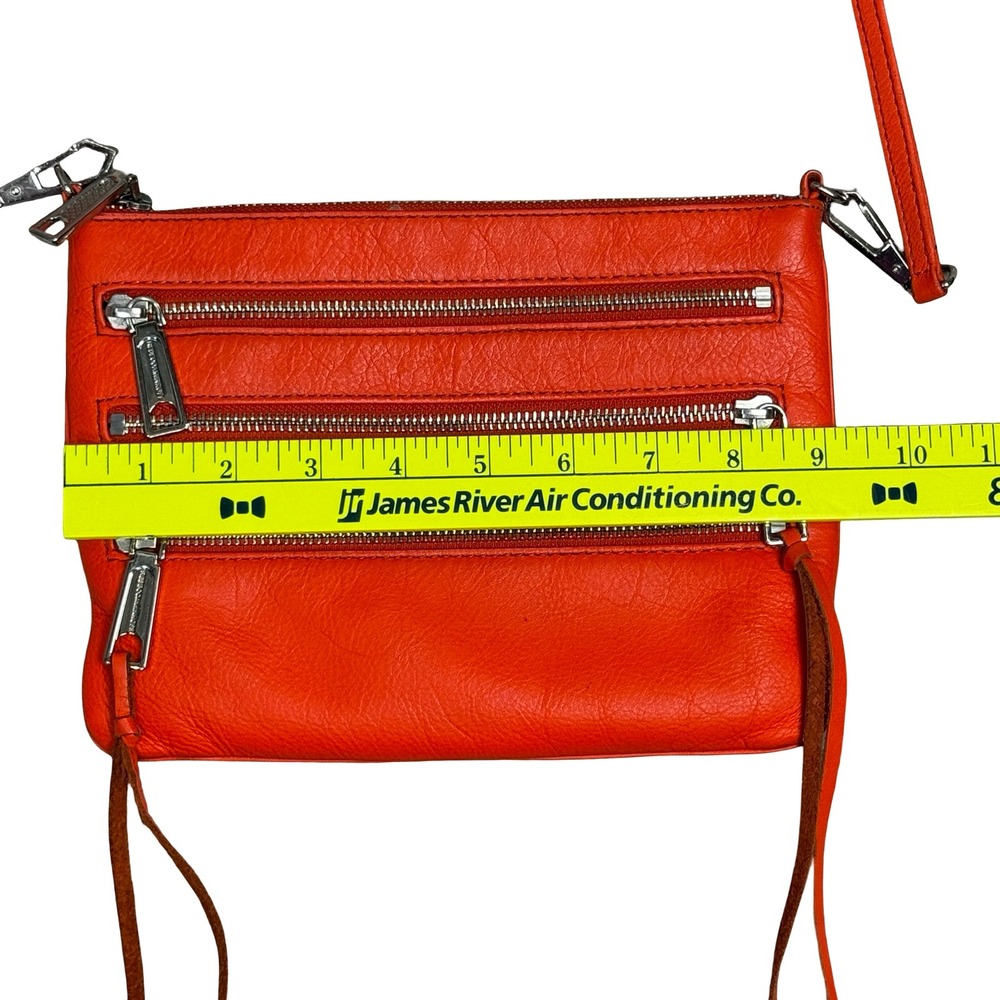 Rebecca Minkoff Red Leather Triple Zip Crossbody Bag Small Rock n‎ Roll Biker - Picture 11 of 16
